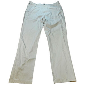 Cutter & Buck Men's Khaki Flat Front Chino Pants US 34 Cotton